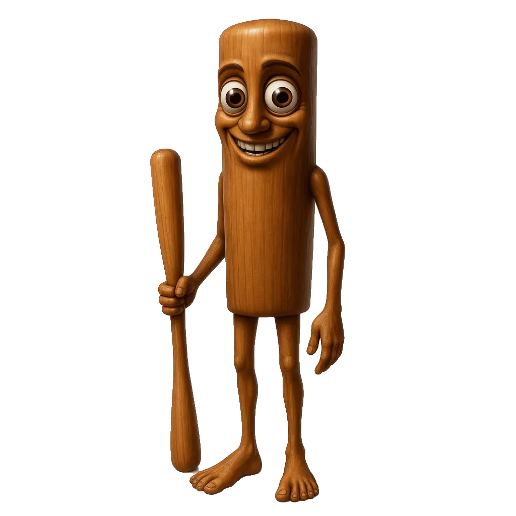 Tung Tung Tung Sahur, the wooden meme character holding a bat